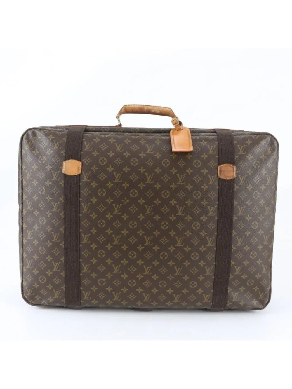 Louis Vuitton Monogram Satellite 70 Leather Boston Bag Tote Carry